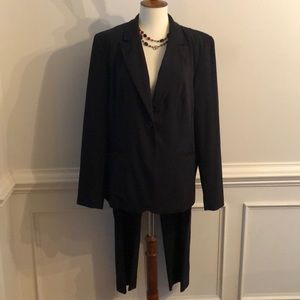 Pinstripe black two piece suit